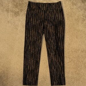 LISETTE Black and Brown Textured Trousers
